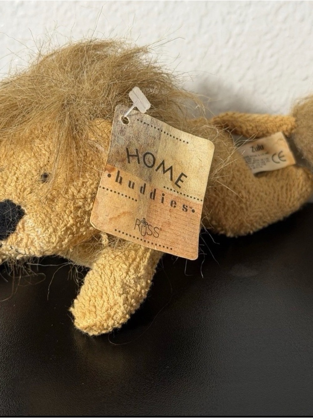 Vintage Russ Home Buddies Lion Zulu Rare Bean Bag Plush Terry Cloth